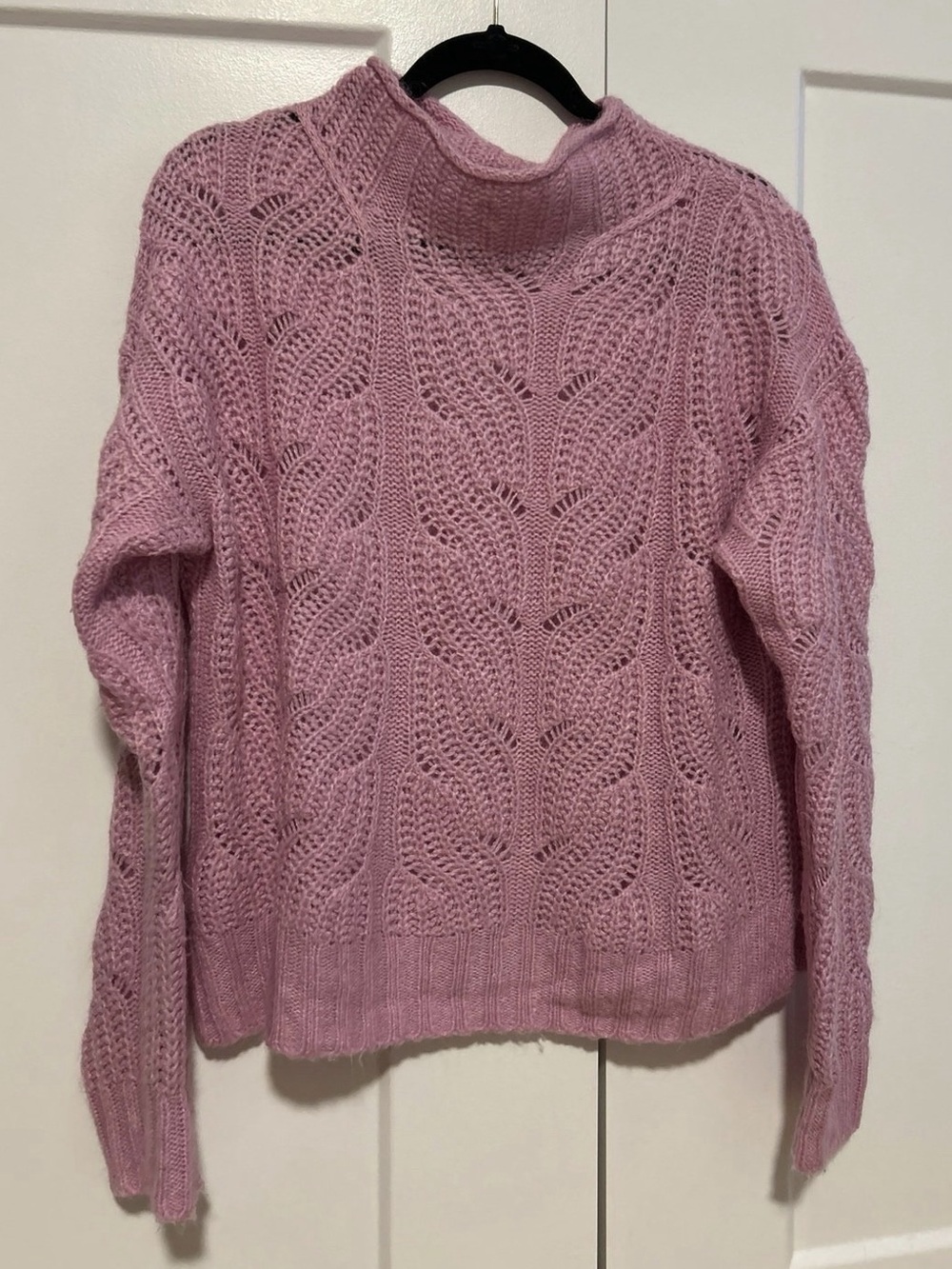 J.Crew Pointelle Knit Sweater in Pink Size Medium